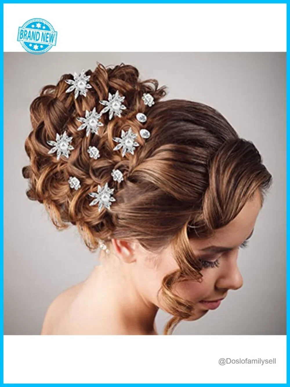 40 Piece Bridal Hair Pins Clips Barrettes Crystal Pearl Flowers Prom Hair